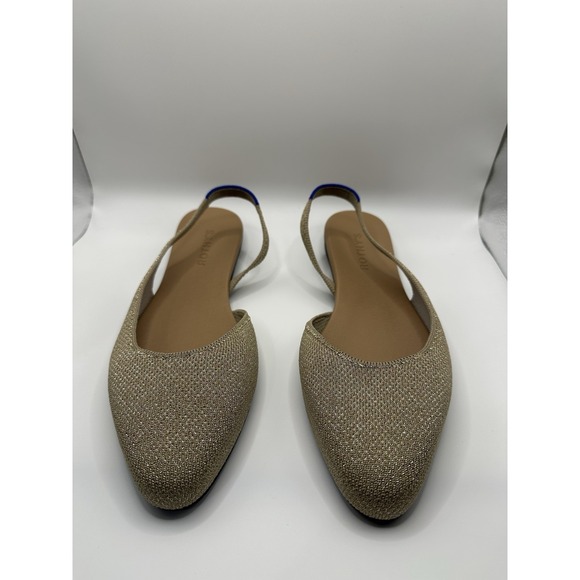 Rothy’s Shoes - Rothy's The Almond Slingback Metallic Prosecco Women's Flats Shoes 11